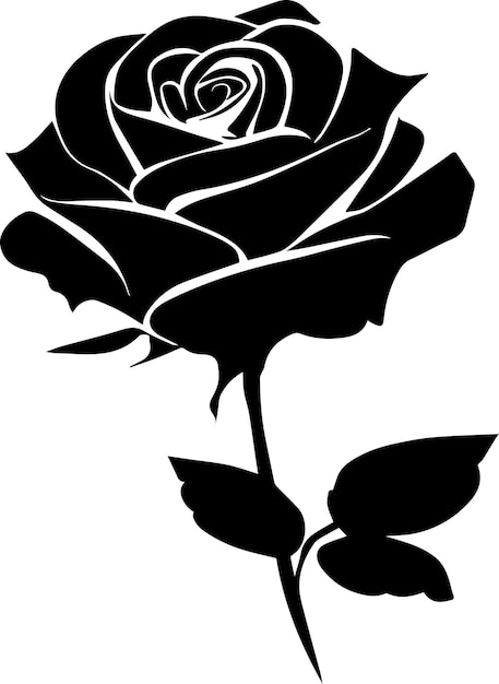 Vector rose vector silhouette 26