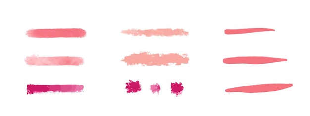 rose watercolor vector lines, strokes and brushes