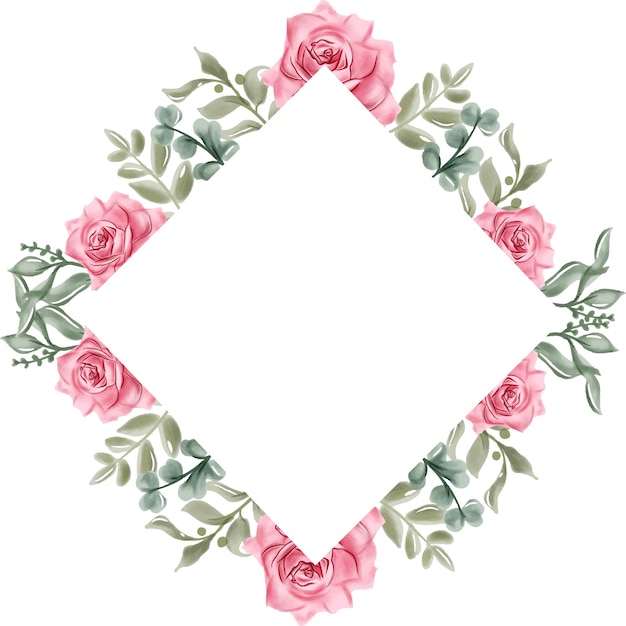Свадебный шаблон с розами Рамка для свадебного дизайна