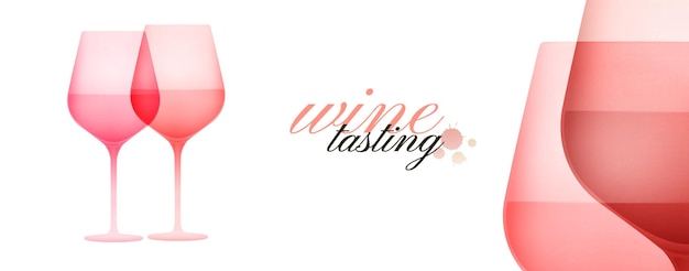 rose wine banner