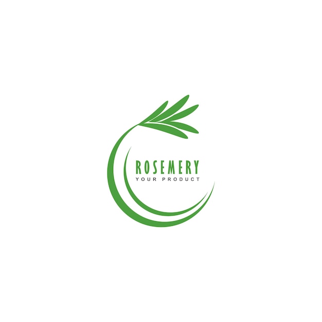 Rosemary logo vector illustration template business element and symbol design