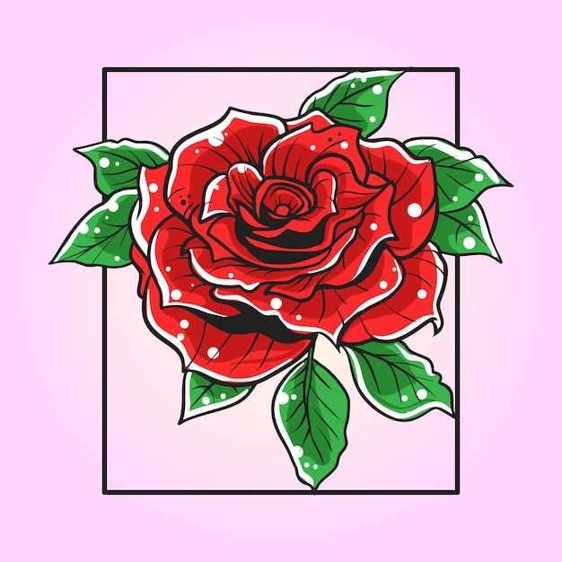 バラの花のイラスト