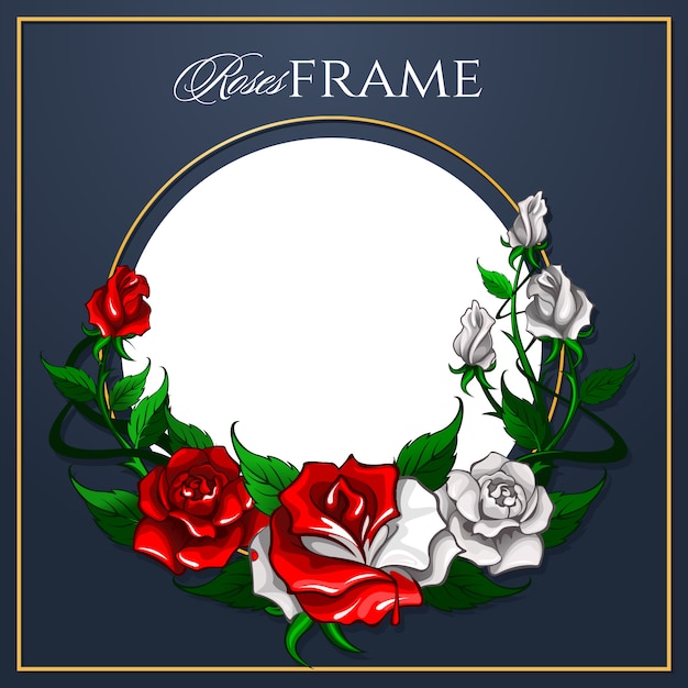 Roses Frame voor de wenskaart