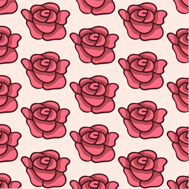 Rose pattern background social media post vector illustration