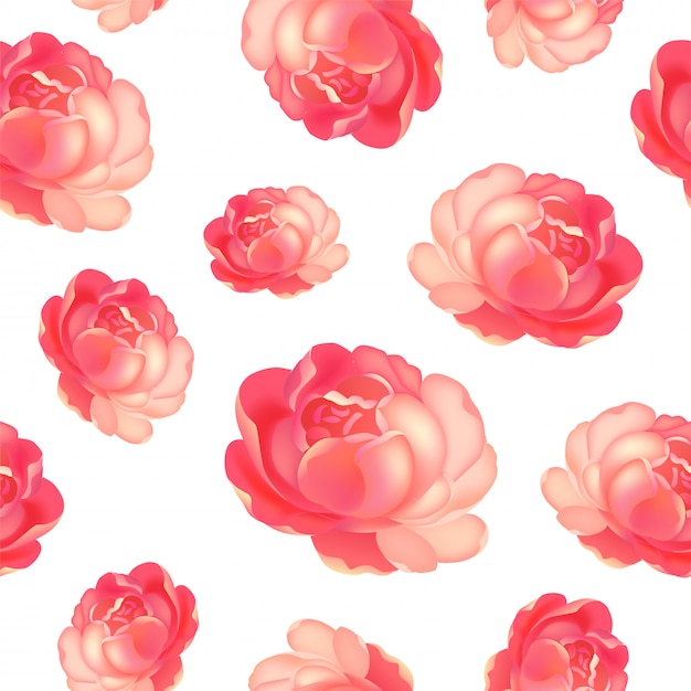 Roses pattern bunch of flowers