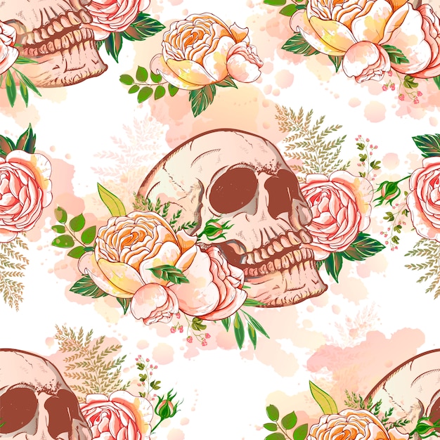 Roses and skulls