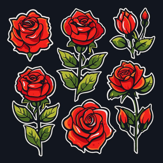 roses sticker sheet