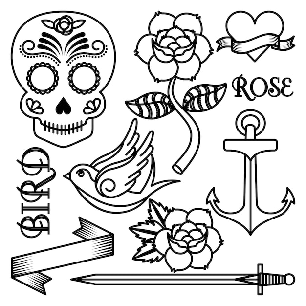 Roses tattoo design