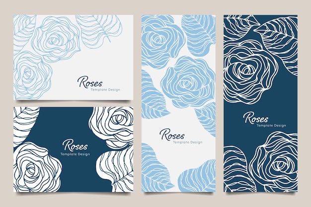 Vector roses template layout for