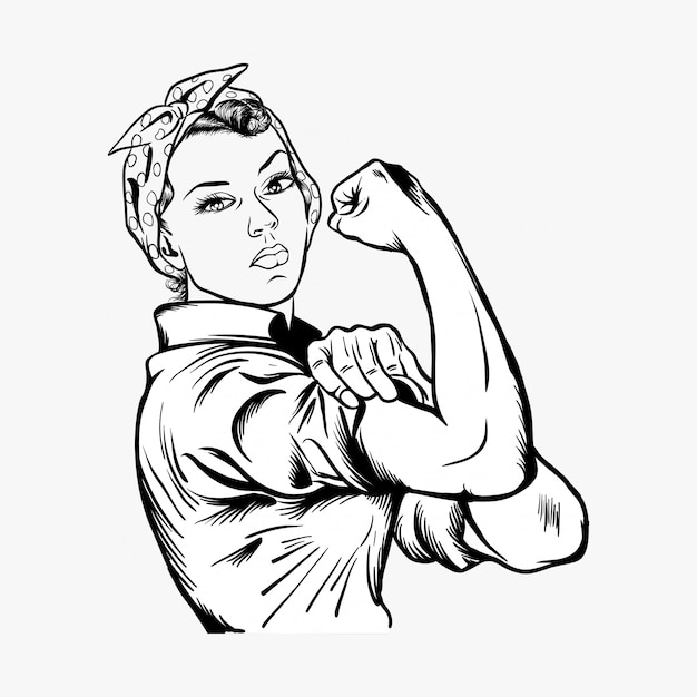 Vector rosie the riveter vector illustration