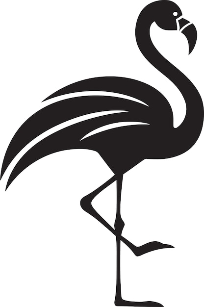 Rosy Serenity Flamingo Logo Vector Art Pink Paradise Bird Emblem Vector Icon