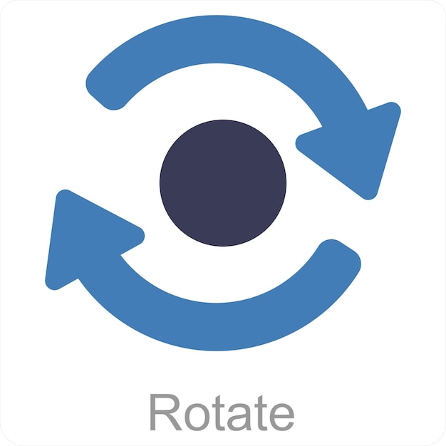 Rotate and direction icon concept