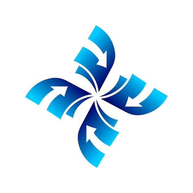 rotate logo with arrow concept