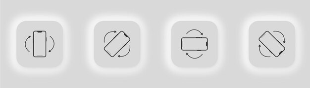 回転 携帯電話 アイコン 傾ける スマホ イラスト 記号 サイン デバイス ベクター