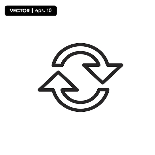 Vector rotatie pijlen icoon ontwerp vector eps 10