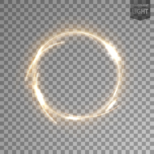 Vector rotating gold light