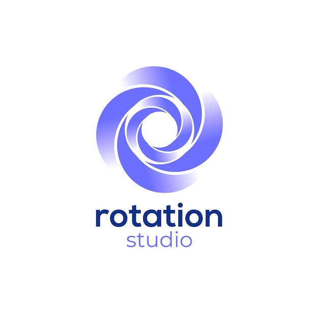 Rotation studio logo template