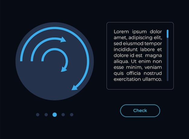 Roterende pijlen grafiek UI-element sjabloon