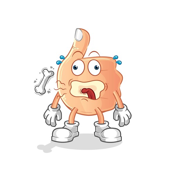 The rotten apple burp mascot. cartoon vector