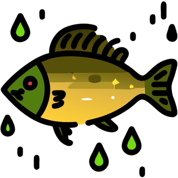 Vector rotten fish icon