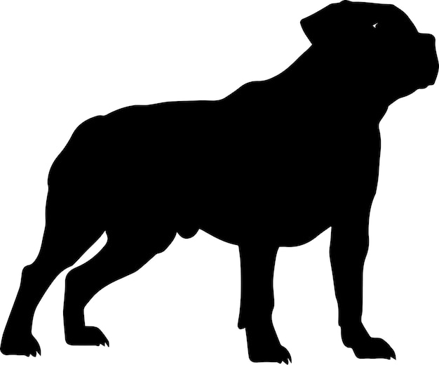 Rottweiler dog vector silhouette illustration black color