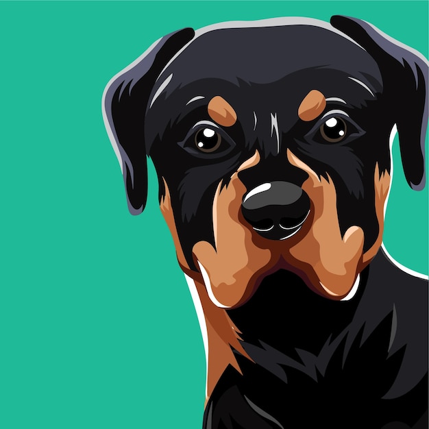 Vector rottweiler-hond