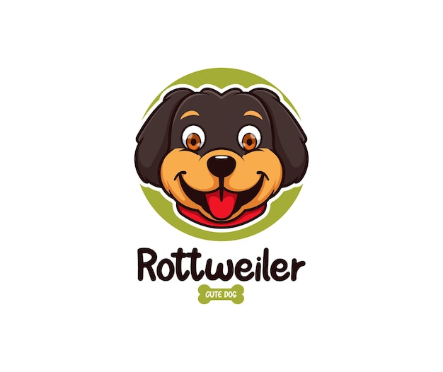 Rottweiler schattige hond Cartoon afbeelding