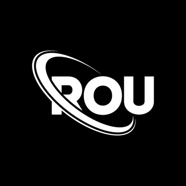 Rou ロゴ rou 字母 rou 文字 ロゴ デザイン rou のイニシャル ロゴは円と大文字のモノグラムロゴ rou テクノロジービジネスと不動産ブランドのタイポグラフィー