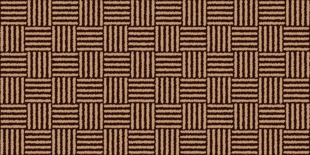 rough brown basket weave lattice seamless pattern