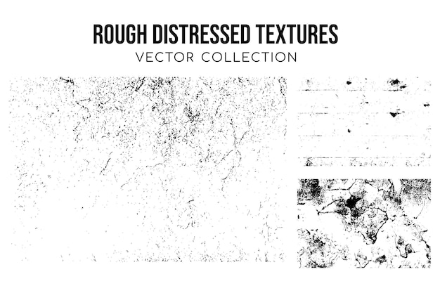 Rough grunge vectoe textures collection