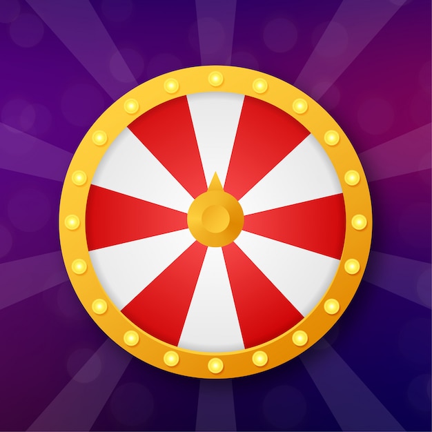 Vector roulette 3d fortune. wheel fortune for game and win jackpot. online casino concept. internet casino marketing.   illustration.