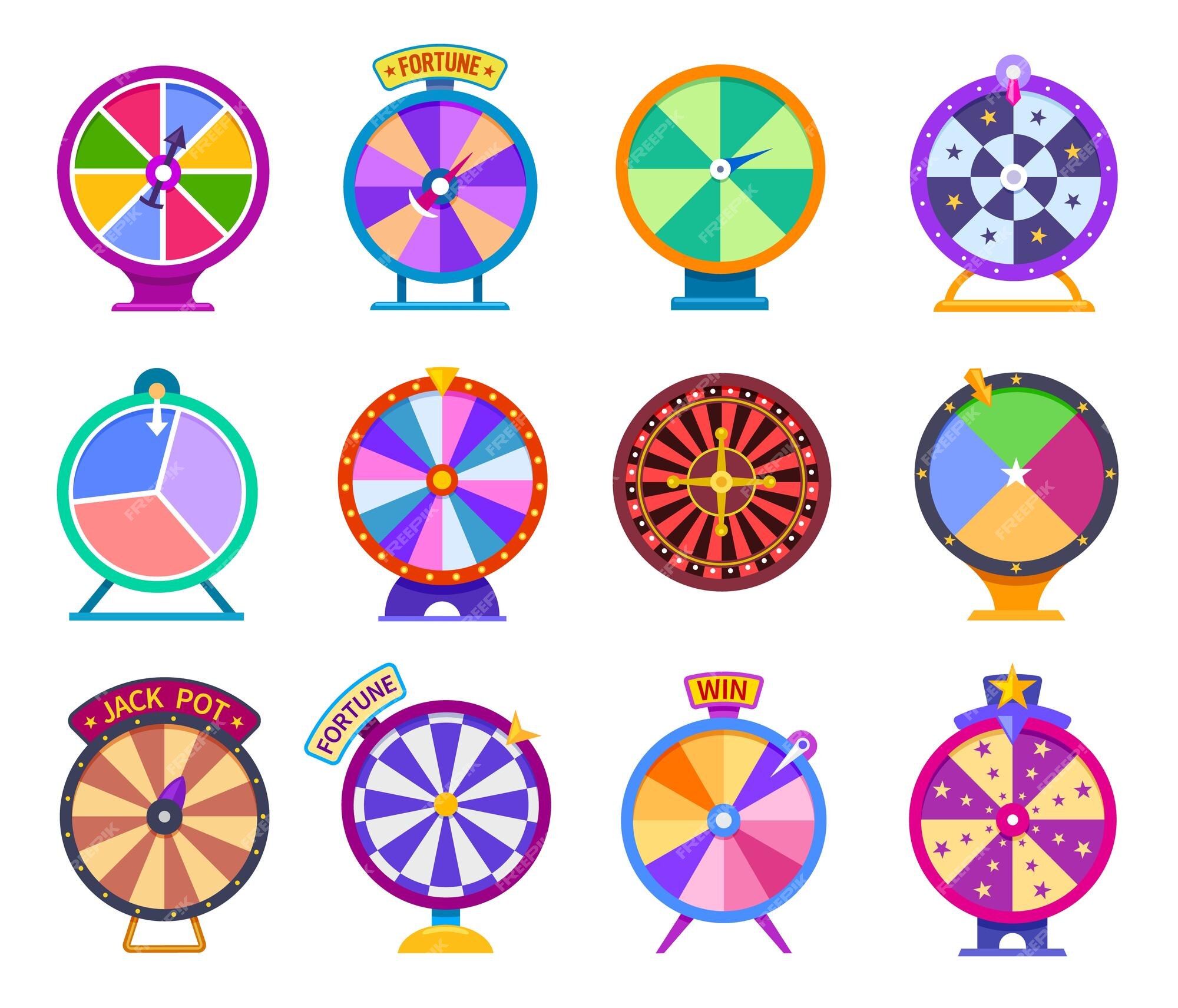 Casino icons in round shape flat style. Gambling set isolated on a