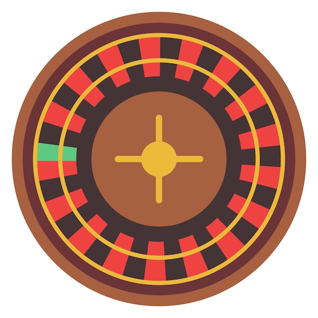 Vector roulette icon color casino icon gambling symbol