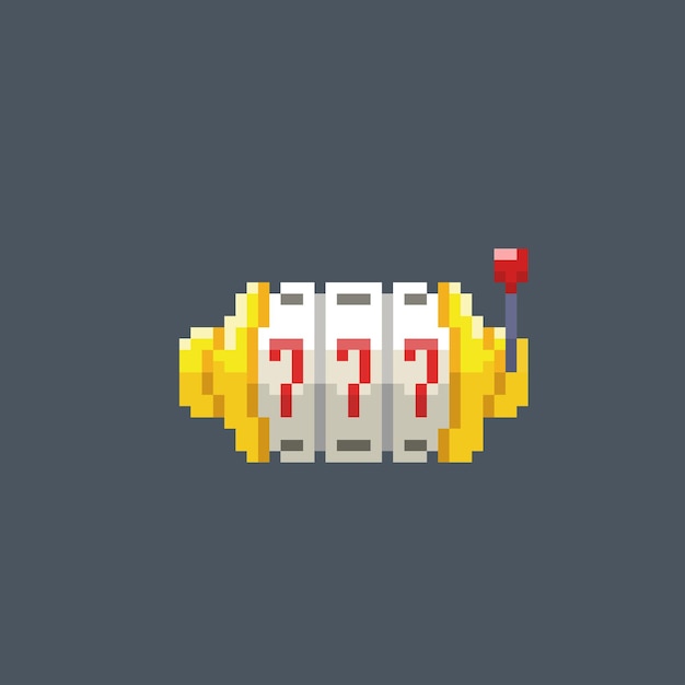 roulette machine in pixel art style