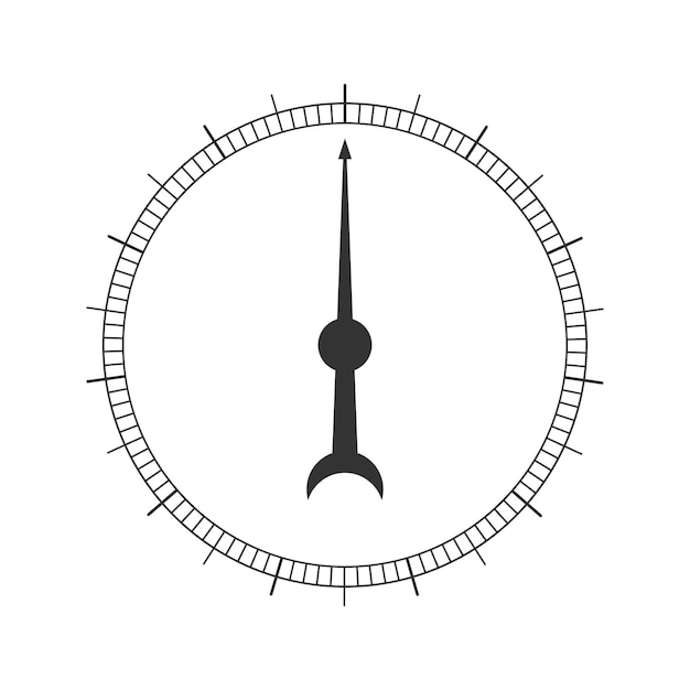 Круглая 360-градусная измерительная шкала с стрелкой простой шаблон навигатора барометрового компаса
