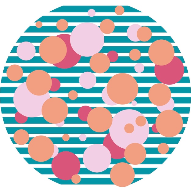 Round Abstract Geometric Shape Special Vector Style