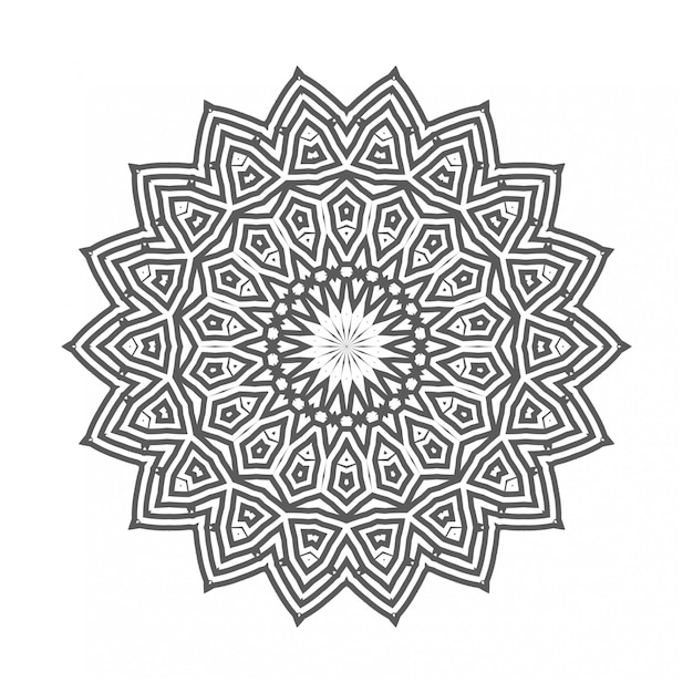 Ornamento astratto rotondo con stile mandala