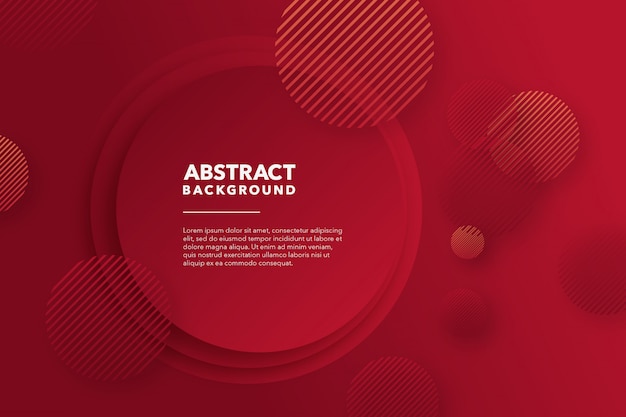 Vector round abstract red background