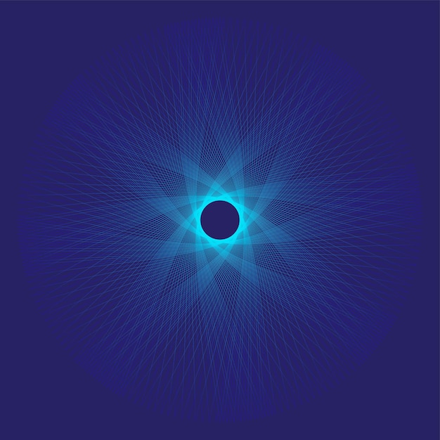 Vector round abstract star design