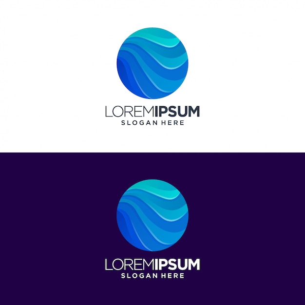 Vector round abstract symbol for company