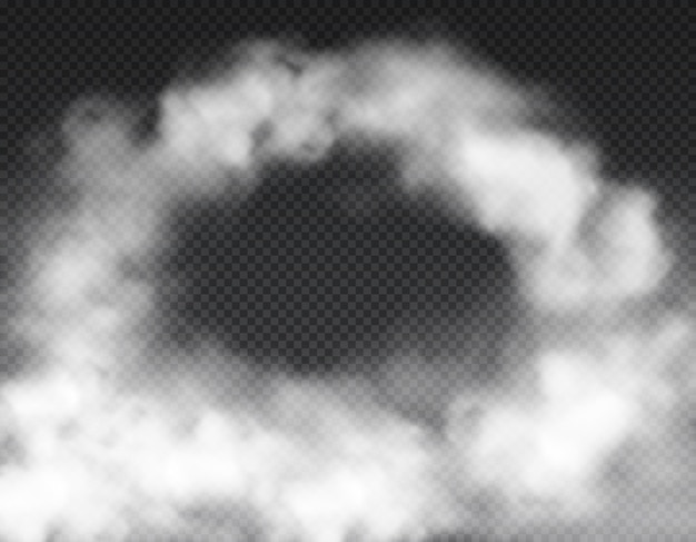 ベクトル 透明な背景の霧に丸いアーチ雲