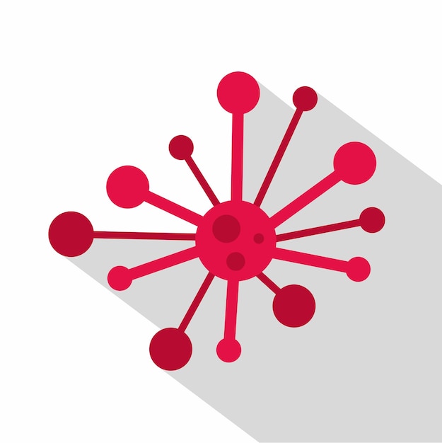 Круглая икона бактерий Плоская иллюстрация круглой иконы вектора бактерий для веб-сайтов