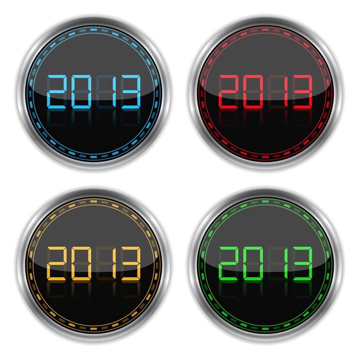 Vector round badges with number 2013 vector eps10 illustration