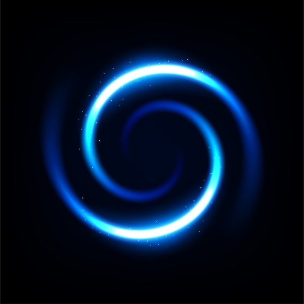 Round blue light twisted