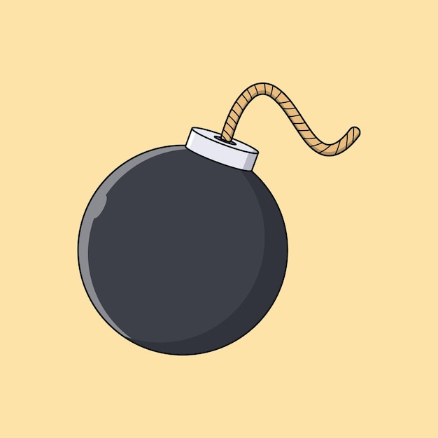 Vector round bomb vector illustration