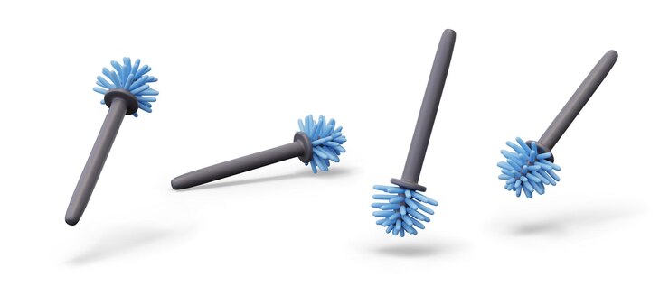 Vector round brush for cleaning toilet device for washing bottles item for household use