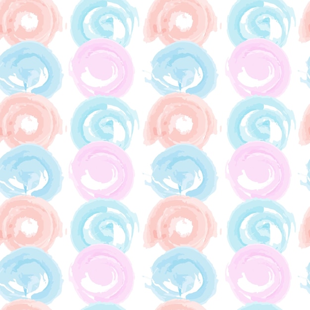 Vector round brush watercolor wallpaper pattern backgrounds