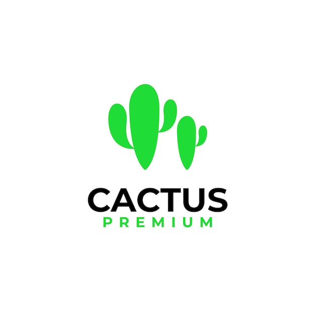 Round Cactus with Flower Logo Design Concept Vector Illustration Symbol Icon