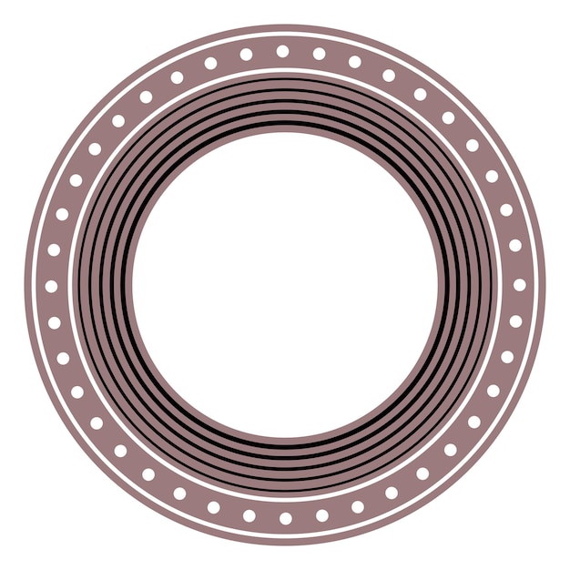 Vettore simbolo grafico rotondo del logo del cerchio modello rotondo astratto di forma minimalista per il logo della decorazione della carta da parati della stampa della maglietta