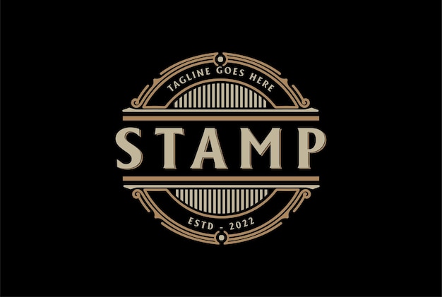 Round Circular Vintage Steampunk Badge Emblem Label Stamp Logo Design Vector Circular Vintage Steampunk Badge Emblem Label Stamp Logo Design Vector